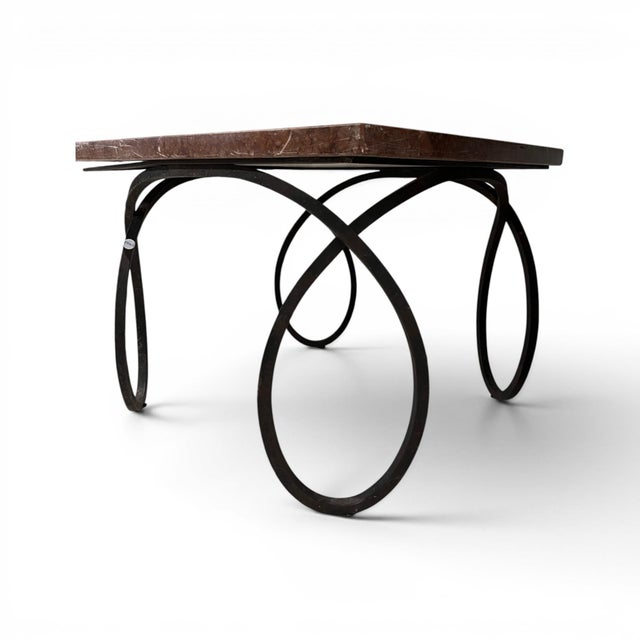 Early 20th Century French Coffee Table With Marble Top For Sale - Image 4 of 5