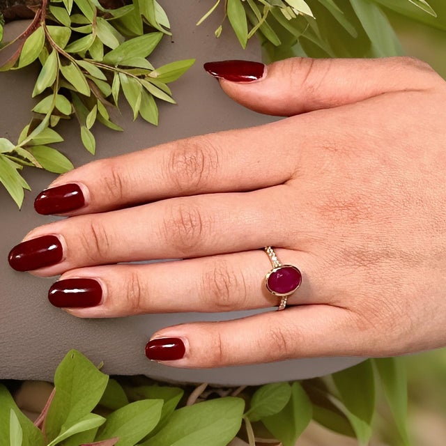Natural Ruby Diamond Ring 6.75 14k Y Gold 4.38 TCW Certified For Sale - Image 16 of 18