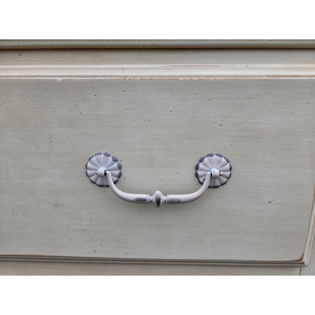Ethan Allen 1990s Ethan Allen Country French Linen Chest Armoire Dresser Chifforobbe White Wood For Sale - Image 4 of 15