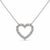 Early 21st Century 14k White Gold Lab-Grown Heart Diamond Pendant Necklace For Sale - Image 5 of 5