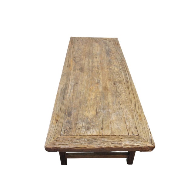 Late 19th Century 75" Long Elm Bench For Sale - Image 5 of 7