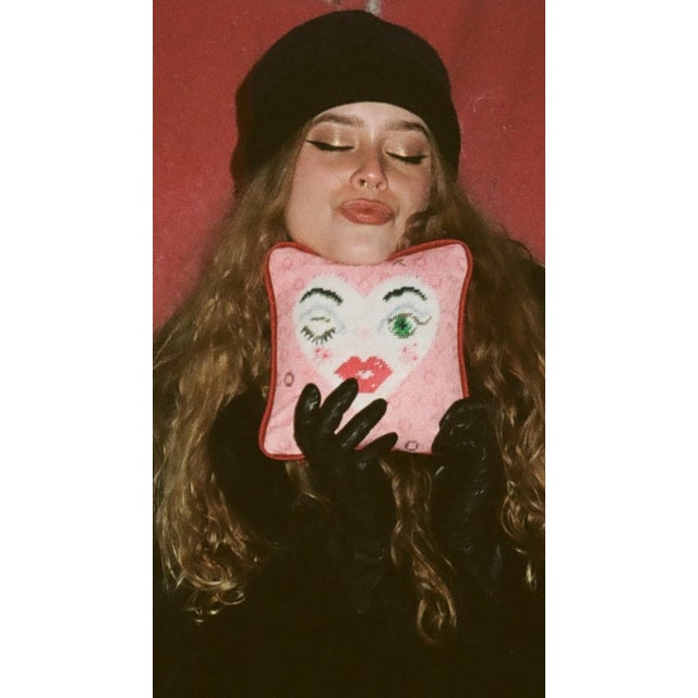 not needlepoint Valentina is adorable in a child's room or as a gift to your latest paramour. Mommani private label velvet...