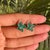 4.22 Ct Natural Pear Emerald & Diamond Floral Cluster Stud Earrings in 925 Silver, a Pair For Sale - Image 4 of 12