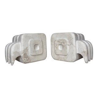 Modern Mexican Sculptural Stone Bookends For Sale