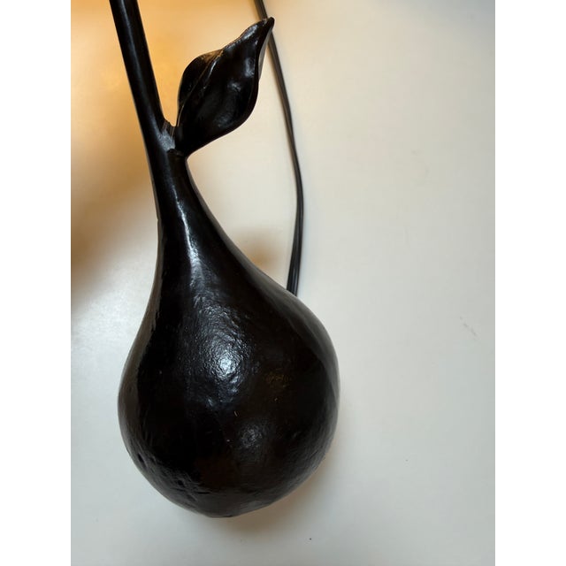 Early 21st Century Cast Metal Pear Table Lamp For Sale - Image 5 of 12