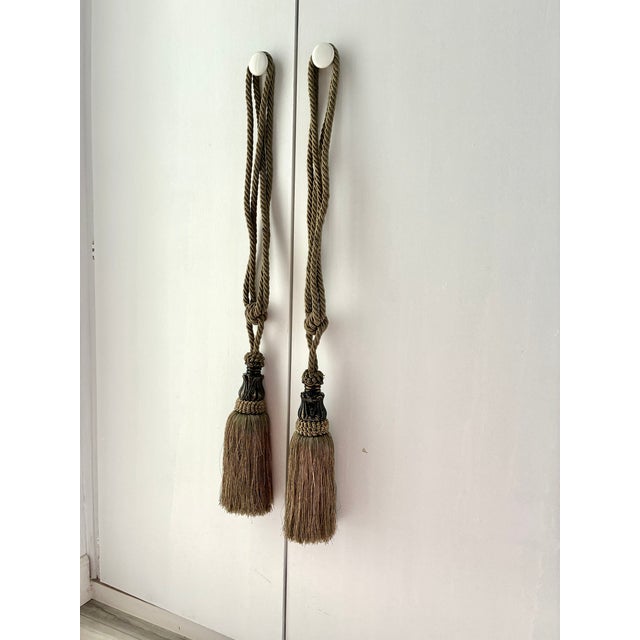 Victorian Gold Rope & Tassel Curtain Fastener For Sale - Image 4 of 6
