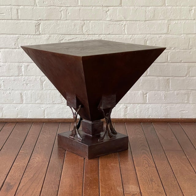 Gene Summers Bronze F4 Side Table For Sale - Image 9 of 9