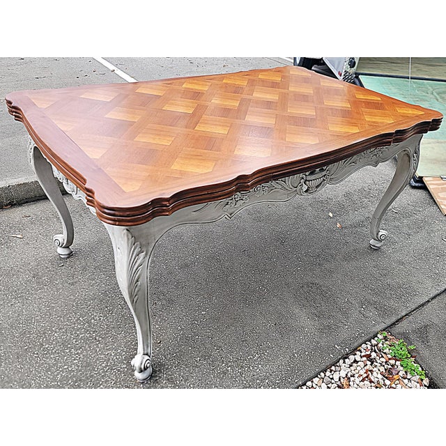 1950s French Country Draw Leaf Table in Walnut For Sale - Image 13 of 13