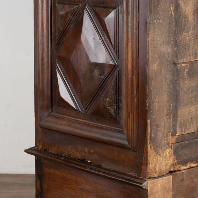 Early 19th Century French Single Door Carved Walnut Armoire Cabinet For Sale - Image 15 of 16