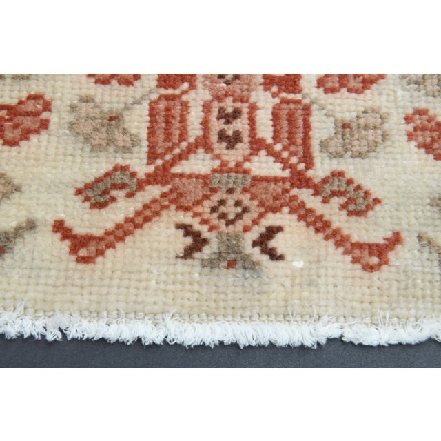 1970s 1970s Vintage Turkish Hand-Knotted Wool Cotton Red Area Rug For Sale - Image 5 of 12