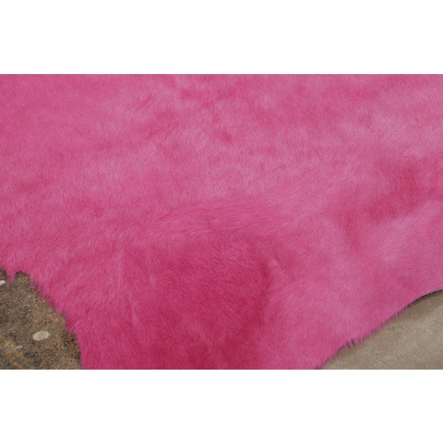Rug & Kilim’s Contemporary Cowhide Solid Rug in Bright Pink Hues For Sale In New York - Image 6 of 7