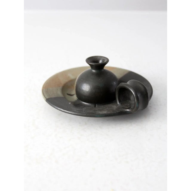 Vintage Beaver Creek Studio Pottery Candleholder For Sale - Image 4 of 11