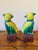 Chinoiserie Pair of Vintage Colorful Small Chinese Porcelain Foo Dogs For Sale - Image 3 of 9