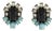Iradj Moini Earrings Turquoise Buddha Enlightment Onyx Citrine Gemstones Clip On, Pair For Sale