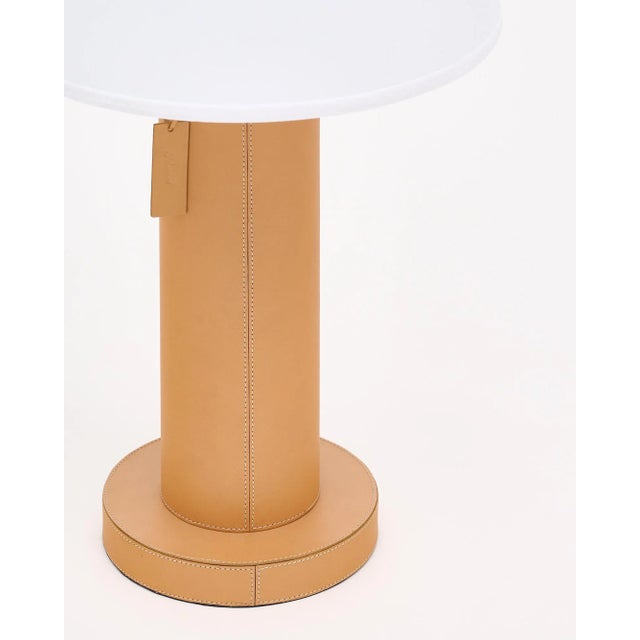 Tan Vintage Leather Table Lamps For Sale - Image 8 of 9