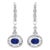 0.7 Ct Natural Blue Sapphire & 0.75 Ct Diamond Huggie/Drop Earrings 14Karat Gold For Sale - Image 15 of 18