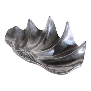 Vintage Bruce Fox Cast Aluminum Shell Dish For Sale