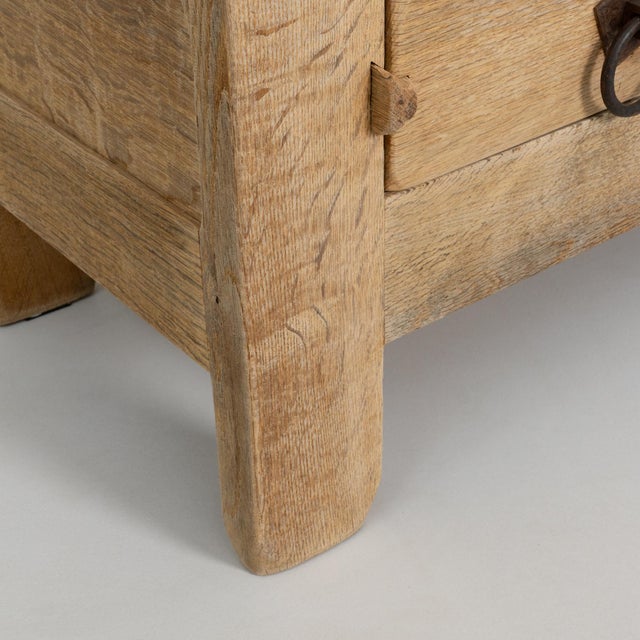 1970s French Primitive Oak Buffet With Iron Hardware For Sale - Image 10 of 18