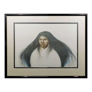 1980s Frank Howell "Lakota Summer" Lithograph on Paper With Custom Frame For Sale