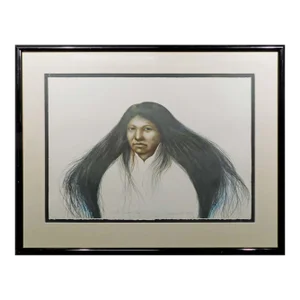 1980s Frank Howell "Lakota Summer" Lithograph on Paper With Custom Frame