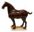 Mid-Century Modern Style Large Asian Brown Glaze Ming Horse Sculpture For Sale