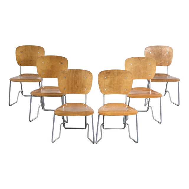 Chairs by Armin Wirth for Aluflex, 1960s, Set of 6 For Sale