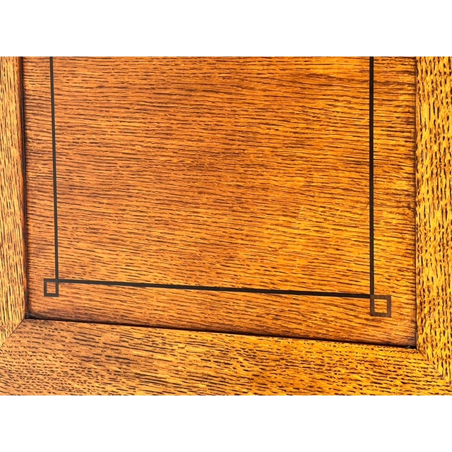 Wood Vintage Stickley Harvey Ellis Millennium Edition Oak Blanket Chest For Sale - Image 7 of 10