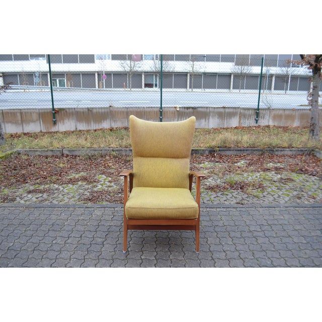 Set of Antimott Recliner Wingback Lounge Chair & Ottoman from Knoll, 1950s For Sale - Image 14 of 18