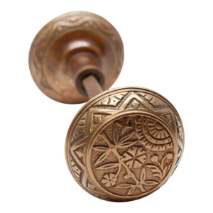 Antique Brass Vernacular Passage Door Knobs