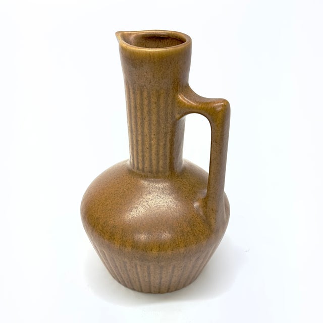 Quintessential MCM Large Ceramic Pitcher by Monmouth Pottery For Sale - Image 4 of 9
