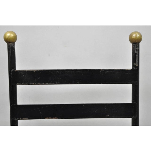 Vintage Arthur Umanoff Wrought Iron Ladder Back MCM Dining Chairs - Set of 4 For Sale - Image 15 of 18