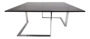 Modern Chrome & Tinted Glass Coffee Table