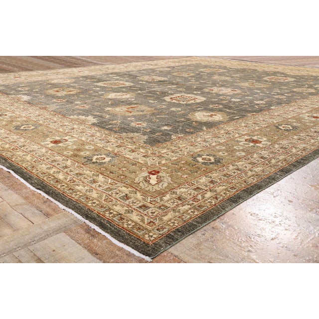 Gray Vintage Pakistani Oushak Rug, 11'10 X 14'11 For Sale - Image 8 of 10