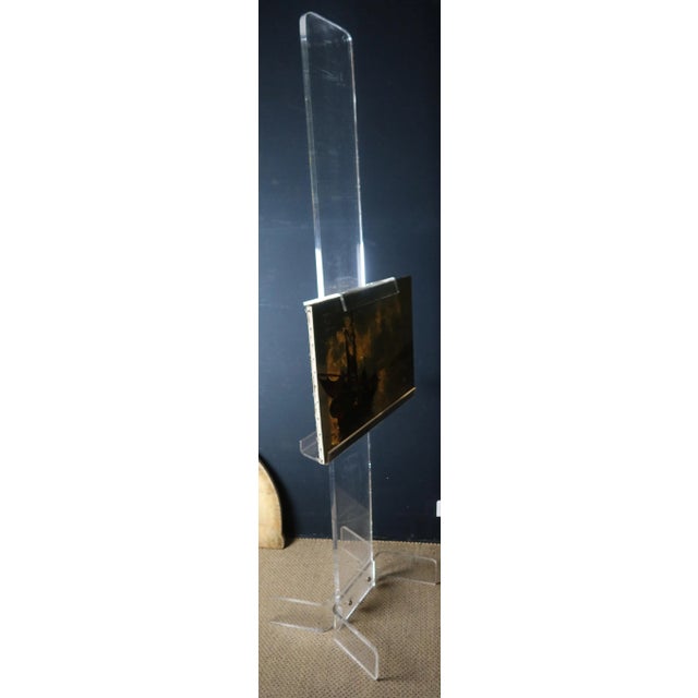 1980s Acrylic Glass Easel, 1980 For Sale - Image 5 of 11