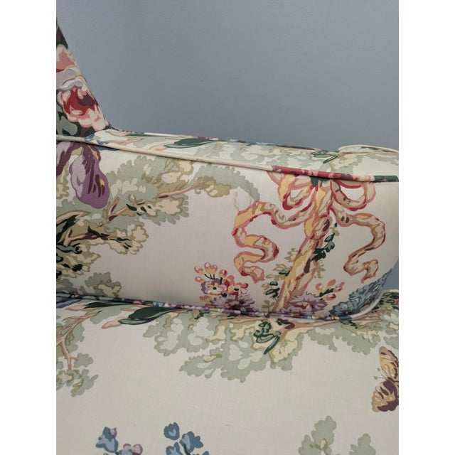 Vintage Grandmillenial Chintz English Rose Wingback Chair For Sale - Image 13 of 16