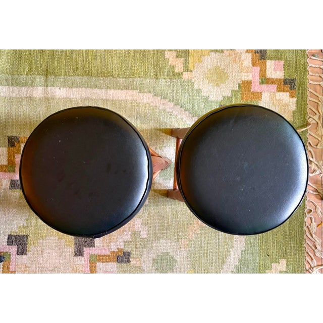Brown MCM Danish Bar Stools For Sale - Image 8 of 8