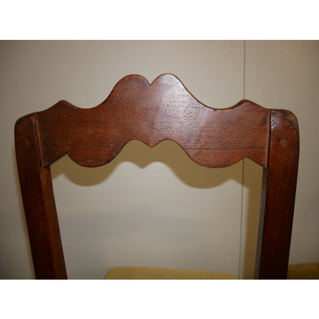Wood Antique Walnut Chairs, 1800s, Set of 6 For Sale - Image 7 of 18