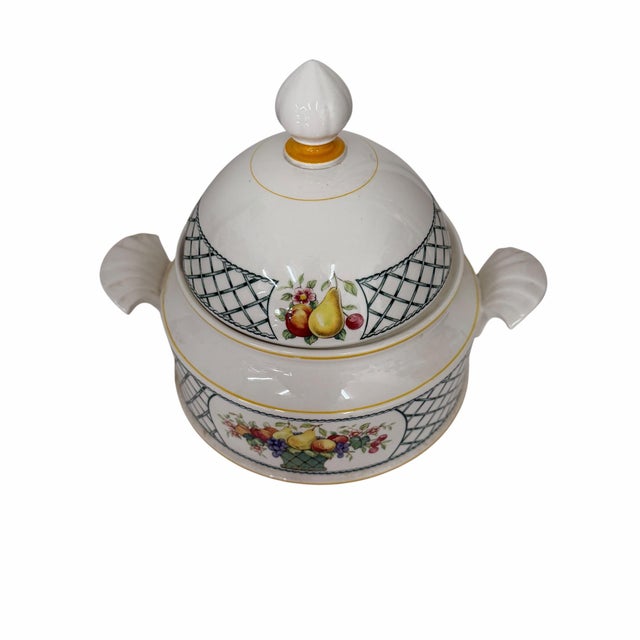 1990s Vintage 1990s Villeroy & Boch Basket Lidded Chowder Soup Tureen For Sale - Image 5 of 8