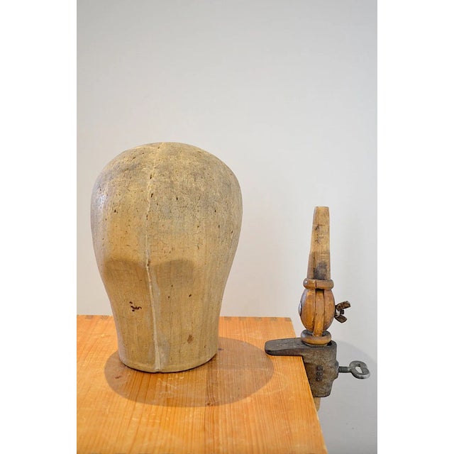 Antique Wooden Head with Mount, 1890s For Sale - Image 9 of 9