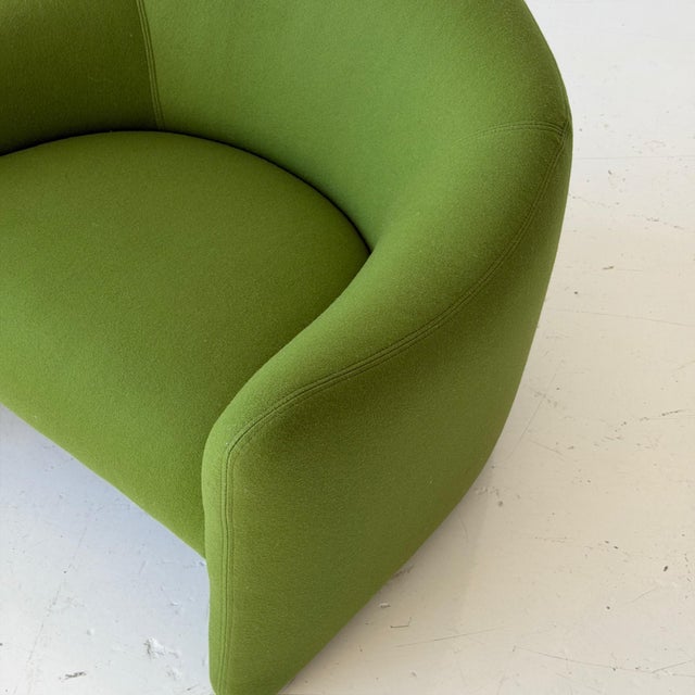 c. 1970s. USA. Designed by Jules Heumann for Metro Furniture. Attributed Reupholstered in Noble Pesto Wool This piece is...