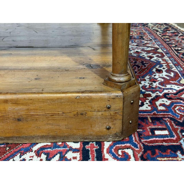 19th Century English Trades Table in Fir Wood For Sale - Image 14 of 18
