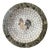 1950s Mid-Century Heide Mosaic of Denmark Stone Marble Mosaic Rooster Plate For Sale