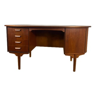 Vintage Teak Writing Desk by H.P. Hansen For Sale