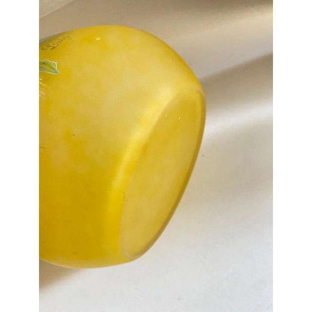 Green Art Deco Glass Yellow and Green Baluster Vase in Pâte De Verre, 1940 For Sale - Image 8 of 11