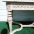 Traditional Vintage Off White Carved Urn Rose Detailed Coastal Large Console Table For Sale - Image 3 of 13