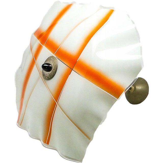 Orange Pop-Art Pendant Lamp from Polam, Poland, 1960s For Sale - Image 8 of 8