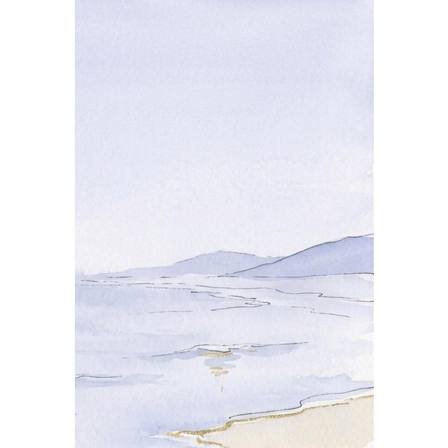 Coastal Shoreline Wall Art, Pastel Beach Seascape Print, Minimalist Ocean Art Print, 24″ × 36″ For Sale In Buffalo - Image 6 of 9