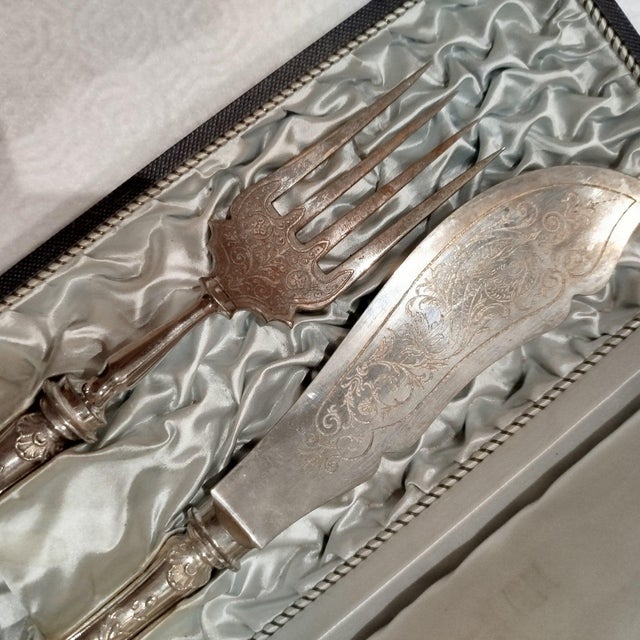 Silver Cutlery Set, 1800s, Set of 2 For Sale - Image 5 of 18