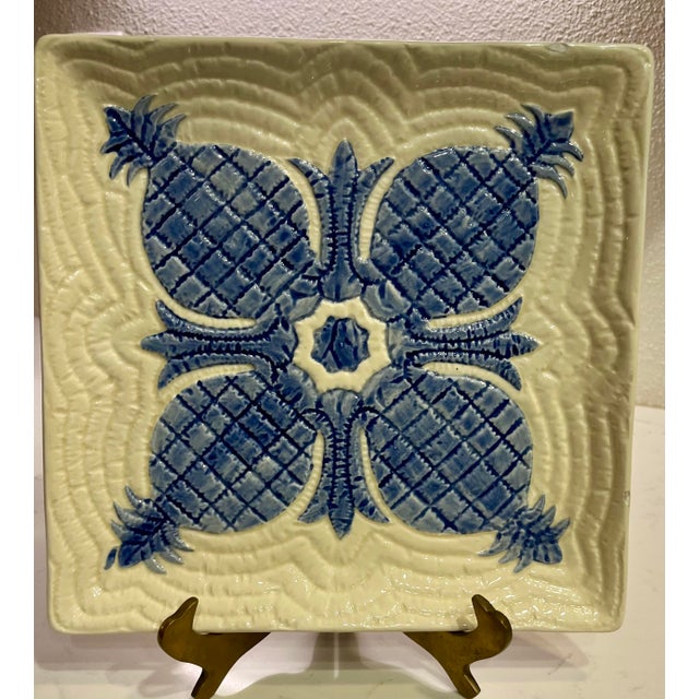 Vintage Hawaiian Quilts Clay Ceramic Dish, Michael J. Gillan Chairish