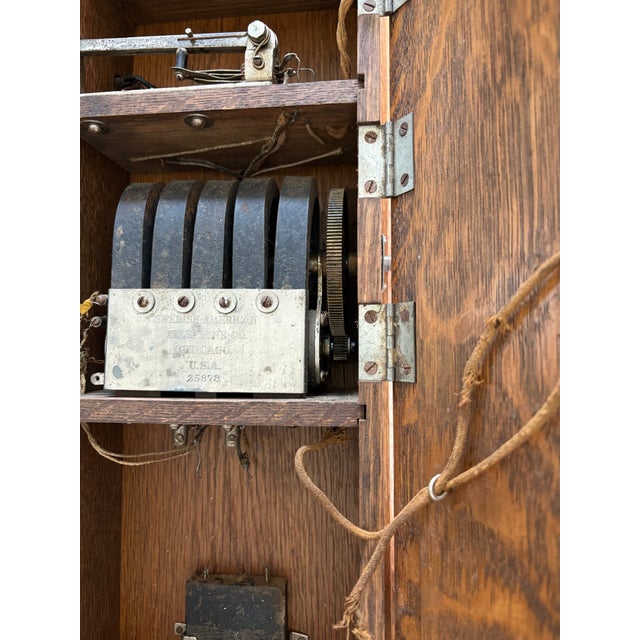 Antique Wall Phone, With Crank & Chimes For Sale - Image 9 of 15